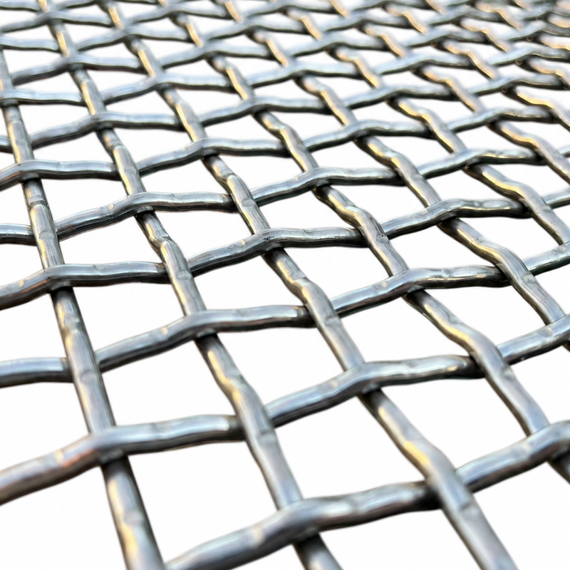 Stainless steel crimped wire mesh with uniform square openings